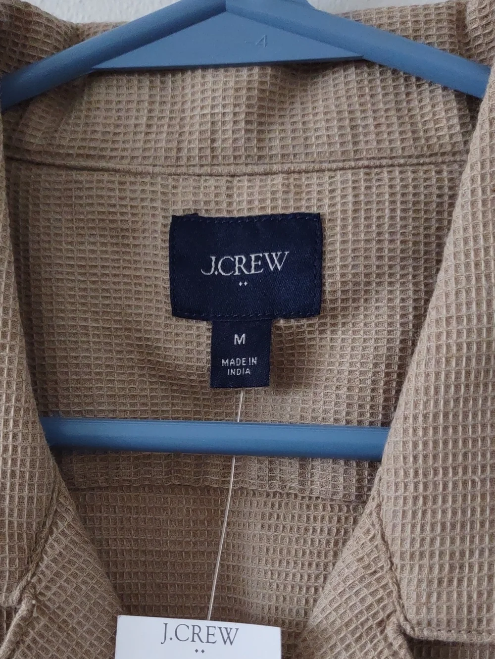 BRAND NEW J.CREW MEN'S SHORT SLEEVE WAFFLE DOBBY CAMP SHIRT